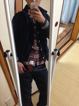「YEVS（イーブス）のアイテム（ダウンベスト）」を使った、yusukeさん（メンズ・171cm）の冬コーディネート