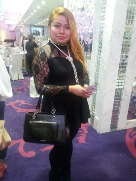 「NINE WEST（ナインウエスト）のアイテム（バッグ）」を使った、Charlotte Tsang曾凱晴さん（レディース・161cm）の秋コーディネート