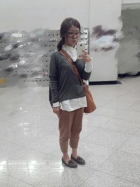 「ALOのアイテム」を使った、Demianさん（レディース・161cm）の秋コーディネート