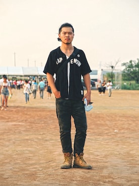 「アイテム（ジャージ）」を使った、吴浩宇WUHAOYUさん（メンズ・175cm・20代）の冬コーディネート