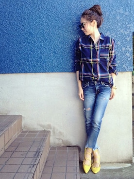 「OLD NAVY（オールドネイビー）のアイテム」を使った、shino◡̈*❤︎さん（レディース・154cm）の秋コーディネート
