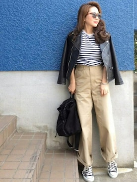 「WEAR THE PHILOSOPHY（ウェアザフィロソフィー）のアイテム」を使った、shino◡̈*❤︎さん（レディース・154cm）の春コーディネート