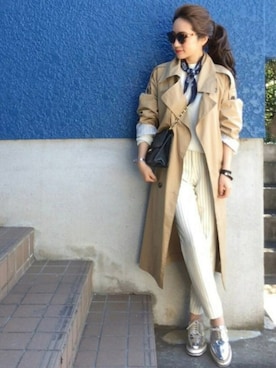 「オックスフォードシューズ」｜「アイテム（財布/小物）」を使った、shino◡̈*❤︎さん（レディース・154cm）の春コーディネート