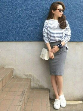 shino◡̈*❤︎さん（レディース・154cm）の春コーディネート