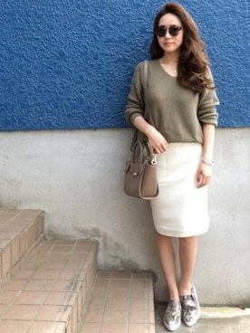 shino◡̈*❤︎さん（レディース・154cm）の春コーディネート