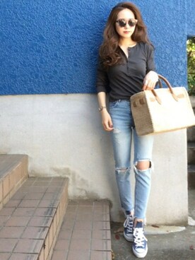 shino◡̈*❤︎さん(レディース・154cm)の春コーディネート