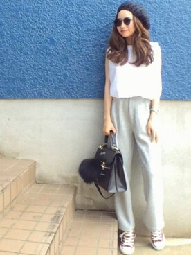 「Dieu（ディユウ）のアイテム（帽子）」を使った、shino◡̈*❤︎さん（レディース・154cm）の夏コーディネート