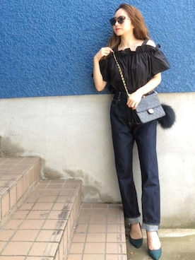 「Schwe Amour（シュベアムール）のアイテム」を使った、shino◡̈*❤︎さん（レディース・154cm）の秋コーディネート