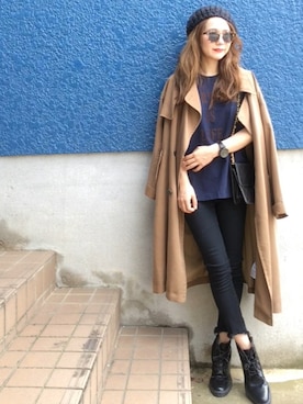 「Schwe Amour（シュベアムール）のアイテム」を使った、shino◡̈*❤︎さん（レディース・154cm）の秋コーディネート