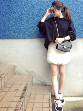 「Chez toi（シェトワ）のアイテム」を使った、shino◡̈*❤︎さん（レディース・154cm）の秋コーディネート