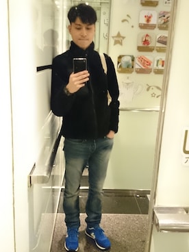 「アイテム（ダウンジャケット/コート）」を使った、Ray Chauさん（メンズ・180cm）の冬コーディネート