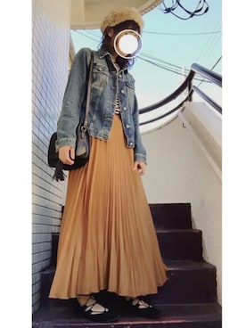「ベレー帽推奨委員会」｜「アイテム（パンプス）」を使った、かのさん（レディース・165cm）の秋コーディネート