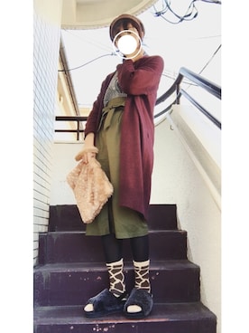 「ベレー帽推奨委員会」｜かのさん（レディース・165cm）の秋コーディネート