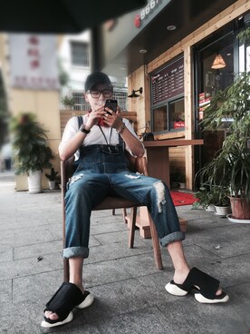 「CHROME HEARTS（クロムハーツ）のアイテム（ブレスレット、シルバー系）」を使った、Garyさん（メンズ・168cm）の秋コーディネート