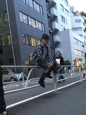 「DSのアイテム（シャツ/ブラウス、ホワイト系）」を使った、Garyさん（メンズ・168cm）の秋コーディネート
