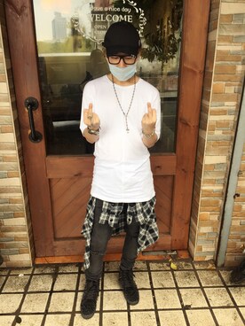 「CHROME HEARTS（クロムハーツ）のアイテム（ネックレス、シルバー系）」を使った、Garyさん（メンズ・168cm）の秋コーディネート