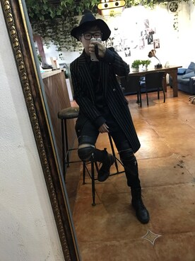 「ZARA（ザラ）のアイテム（シューズ、ブラック系）」を使った、Garyさん（メンズ・168cm）の秋コーディネート