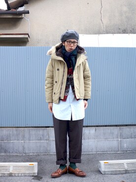 「SPIEWAK（スピーワック）のアイテム（ジャケット/アウター）」を使った、KONAKAさん（メンズ・172cm）の冬コーディネート