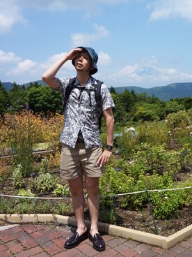 「OSPREY（オスプレー）のアイテム」を使った、KONAKAさん（メンズ・172cm）の夏コーディネート