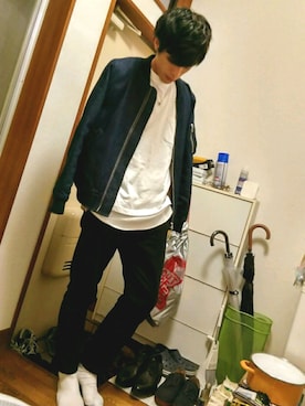「CASPER JOHN（キャスパージョン）のアイテム（その他アウター）」を使った、guchifabさん（メンズ・171cm）の秋コーディネート