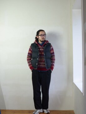 「Crescent Down Works」｜ichiekumamotoさん（メンズ・173cm）の冬コーディネート