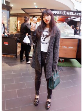 「Le Saundaのアイテム」を使った、大脸猫小呱纸是个爱看妹纸的大叔さん（レディース・168cm）の春コーディネート