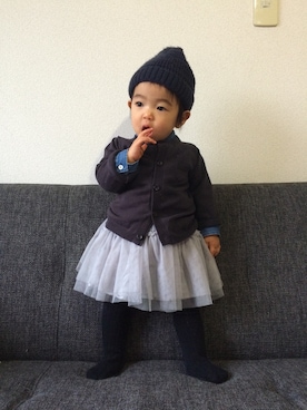 「おめかしコーデ」｜mi7tsu***さん（キッズ・70cm）の冬コーディネート