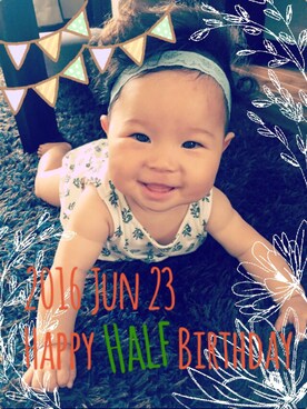 「Ribbon hakka kid's（リボンハッカキッズ）のアイテム」を使った、*mayu-ko *さん（キッズ・70cm）の夏コーディネート