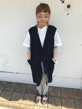 「I am I in fact...（アイアムアイインファクト）のアイテム（その他アウター）」を使った、I am I ONEROOMさん（レディース・160cm）の春コーディネート