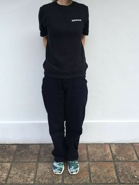 「アイテム（Tシャツ/カットソー、ブラック系）」を使った、I am I ONEROOMさん（レディース・160cm）の夏コーディネート