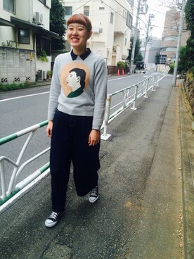 「IamI in fact…」｜「アイテム（パンツ）」を使った、I am I ONEROOMさん（レディース・167cm）の冬コーディネート