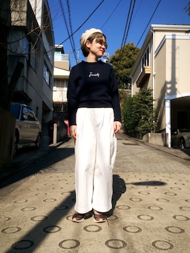 「IamI in fact…」｜「アイテム（パンツ）」を使った、I am I ONEROOMさん（レディース・155cm）の冬コーディネート