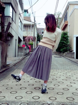 「I am I in fact...（アイアムアイインファクト）のアイテム（パンツ）」を使った、I am I ONEROOMさん（レディース・154cm）の春コーディネート