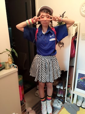 「アイテム（バングル/リストバンド）」を使った、なりぃなろなろさん（レディース・157cm・20代）の夏コーディネート