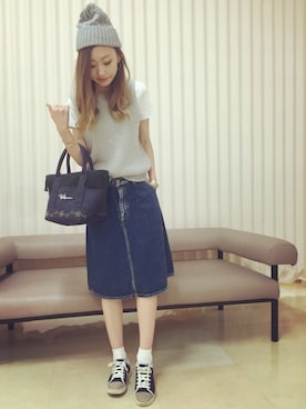 「アイテム（バングル/リストバンド）」を使った、ukapiさん（レディース・158cm・20代）の秋コーディネート
