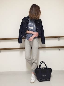 「NINE（ナイン）のアイテム」を使った、ukapiさん（レディース・158cm）の春コーディネート