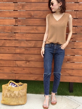 「URBAN RESEARCH Sonny Label（アーバンリサーチサニーレーベル）のアイテム（アクセサリー）」を使った、ukapiさん（レディース・158cm）の夏コーディネート