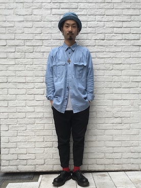 「エクストララージ」｜「アイテム（ブーツ）」を使った、ユウリさん（メンズ・173cm）の春コーディネート