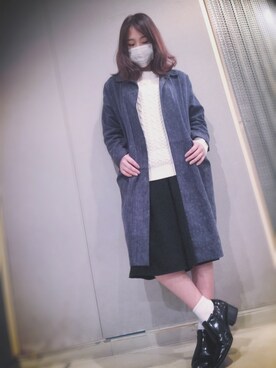 「MONKI（モンキ）のアイテム（その他アウター）」を使った、紫乃さん（レディース・157cm）の春コーディネート