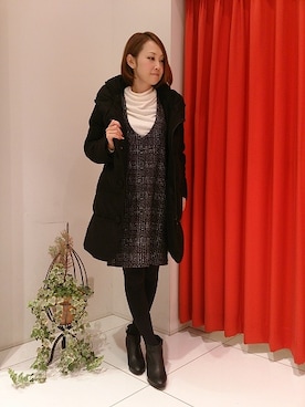 「FREE’S PHRASE（フリーズフレーズ）のアイテム（トップス）」を使った、FREE`SSHOP高崎店さん（レディース・160cm）の秋コーディネート