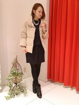 「FREE’S PHRASE（フリーズフレーズ）のアイテム（ワンピース/ドレス）」を使った、FREE`SSHOP高崎店さん（レディース・160cm）の秋コーディネート