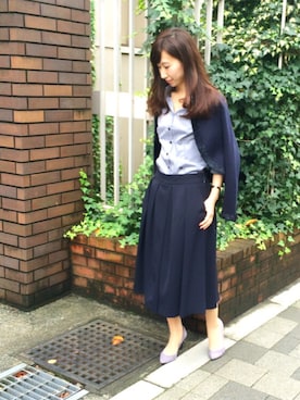 「NARACAMICIE（ナラカミーチェ）のアイテム（パンツ）」を使った、Lunettaさん（レディース・155cm）の秋コーディネート