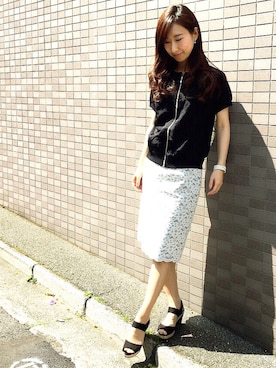 「NARACAMICIE（ナラカミーチェ）のアイテム（ブルゾン）」を使った、Lunettaさん（レディース・155cm）の春コーディネート