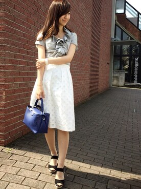 「NARACAMICIE（ナラカミーチェ）のアイテム」を使った、Lunettaさん（レディース・155cm）の春コーディネート