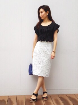 「NARACAMICIE（ナラカミーチェ）のアイテム」を使った、Lunettaさん（レディース・155cm）の夏コーディネート