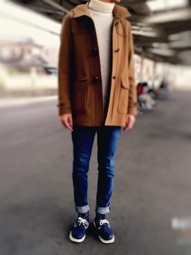「On board（オンボード）のアイテム」を使った、runさん（メンズ・178cm）の冬コーディネート