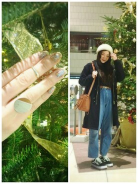 「ete（エテ）のアイテム（リング）」を使った、sayakaさん（レディース・157cm）の冬コーディネート