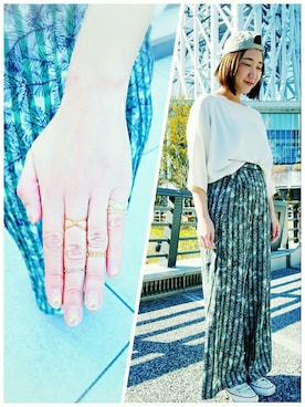 「ete（エテ）のアイテム（リング）」を使った、sayakaさん（レディース・157cm）の冬コーディネート