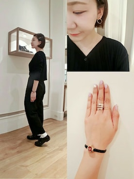 「シンプル」｜「アイテム（アナログ腕時計）」を使った、sayakaさん（レディース・157cm）の冬コーディネート