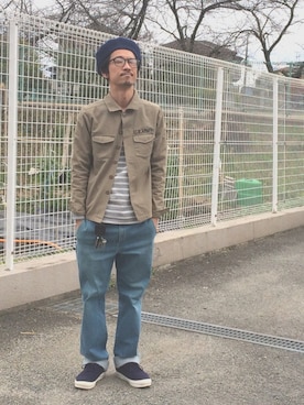 「JOURNAL STANDARD（ジャーナルスタンダード）のアイテム（ハンチング/ベレー帽）」を使った、Ｋｉｍさん（メンズ・173cm）の春コーディネート
